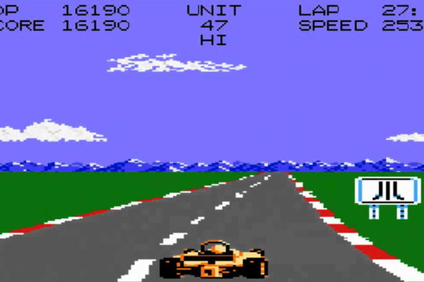 video game in car racing